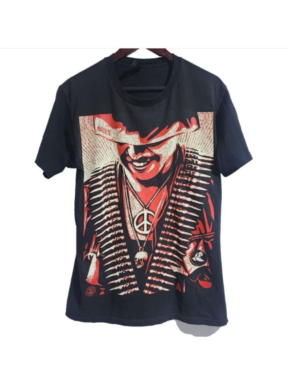 Obey Shepard Fairey Duality of Humanity Graphic T‑Shirt Men’s Medium Black Flaw